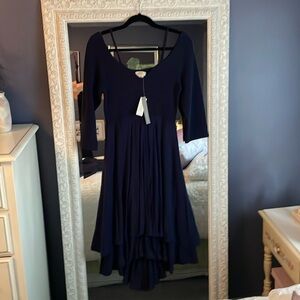 Mauve , new with tags navy midi dress
